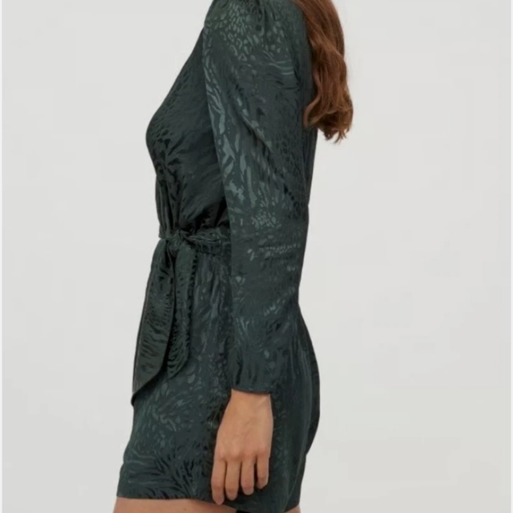 H&M Teal Long Sleeve Wrap Dress - Picture 5 of 8